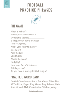 Football Functional Phrases