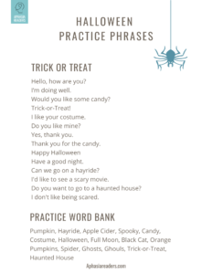 Halloween Functional Phrases