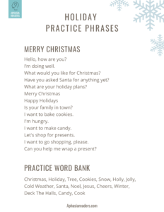 Holiday Functional Phrases