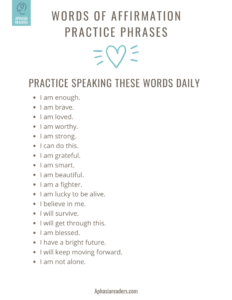 Words of Affirmation Functional Phrases
