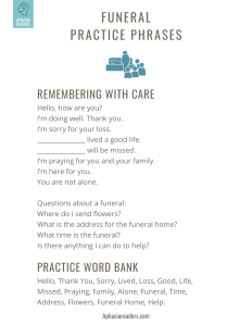 Funeral Phrases