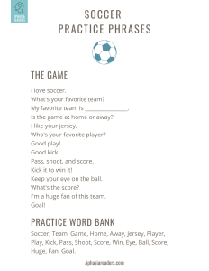 Soccer Phrases