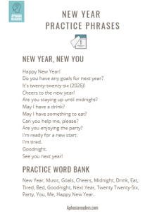New Years 2026 Functional Phrases